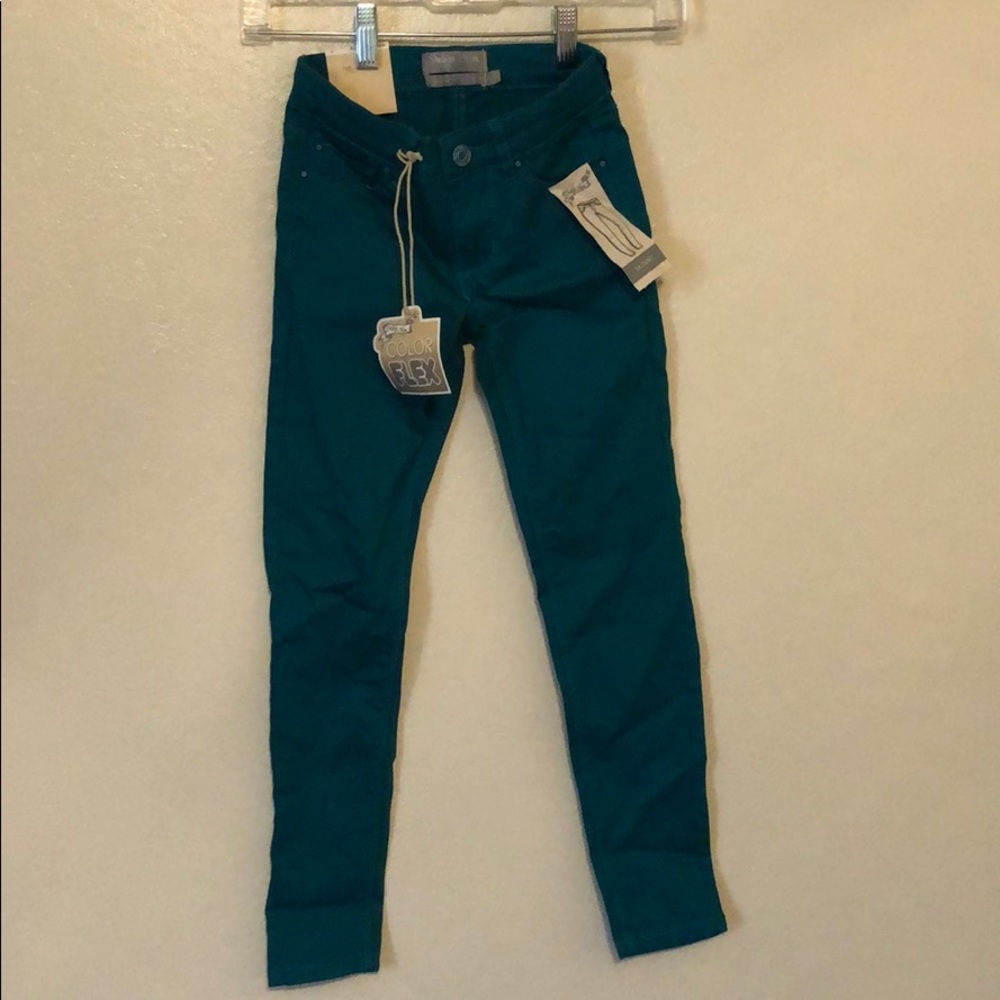 Girls Teal Skinny Jean